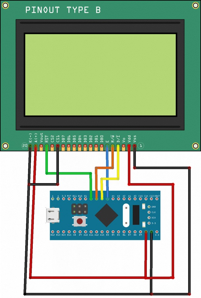 stm32-with-graphic-lcd-connections
